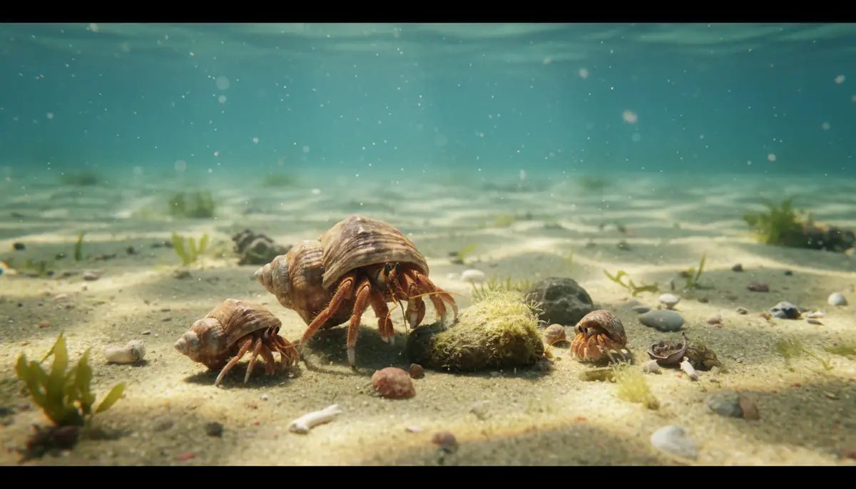 海に住むヤドカリの食べ物と食事の特徴