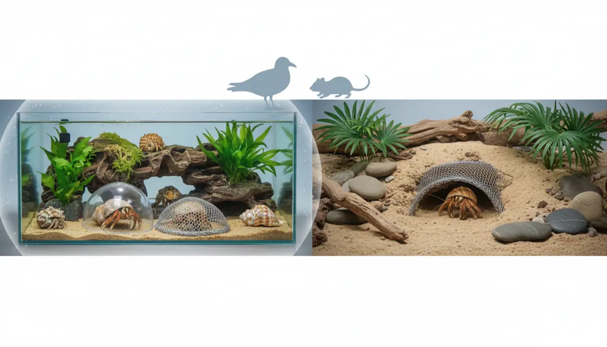 【飼育者必見】水槽・屋外でヤドカリを天敵から守る方法