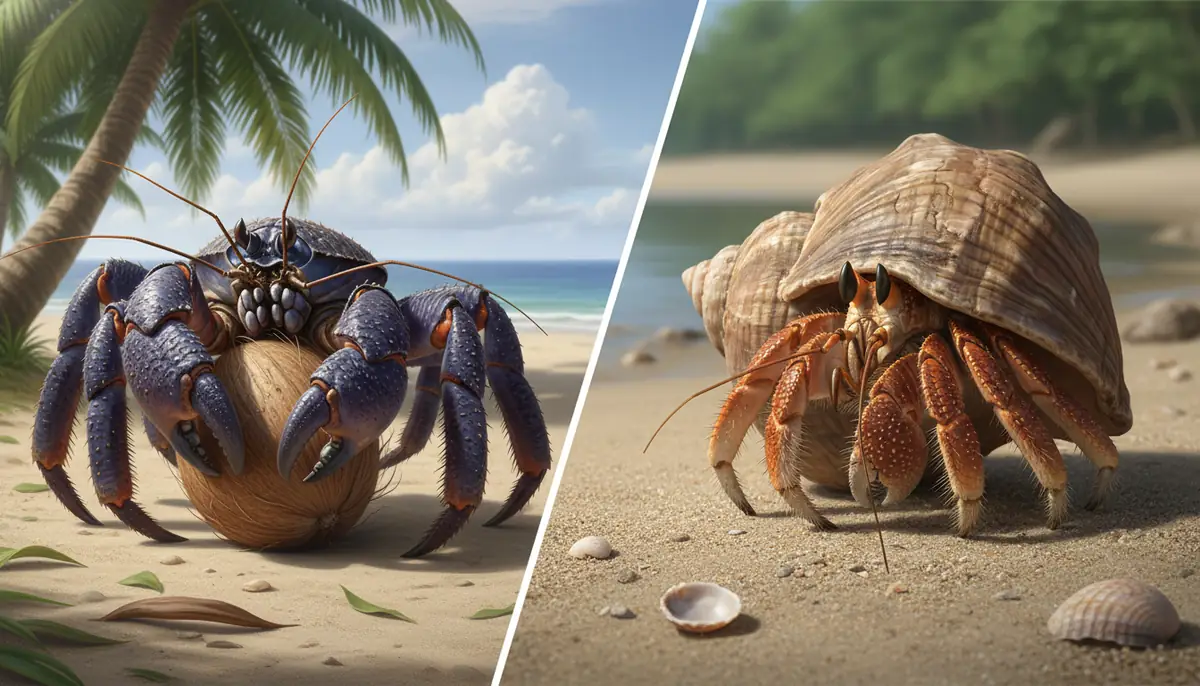 ヤシガニとヤドカリの違い5つ｜見た目・能力・生態を比較