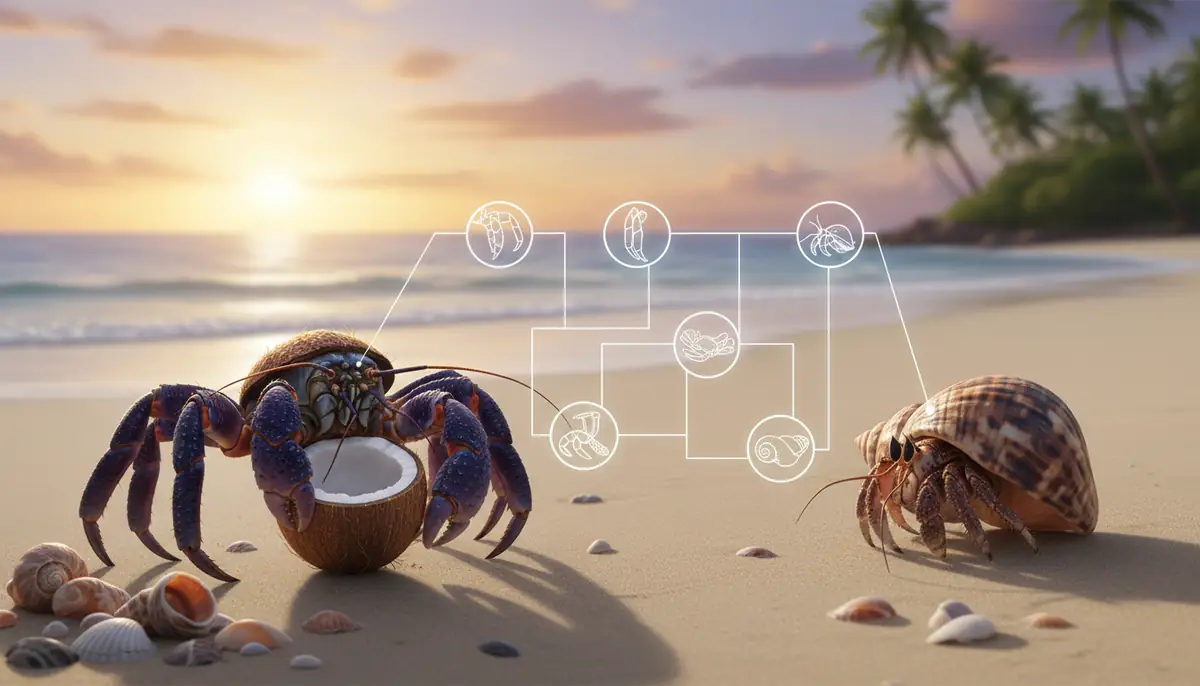 ヤシガニとヤドカリの共通点5つ｜同じ仲間といえる理由