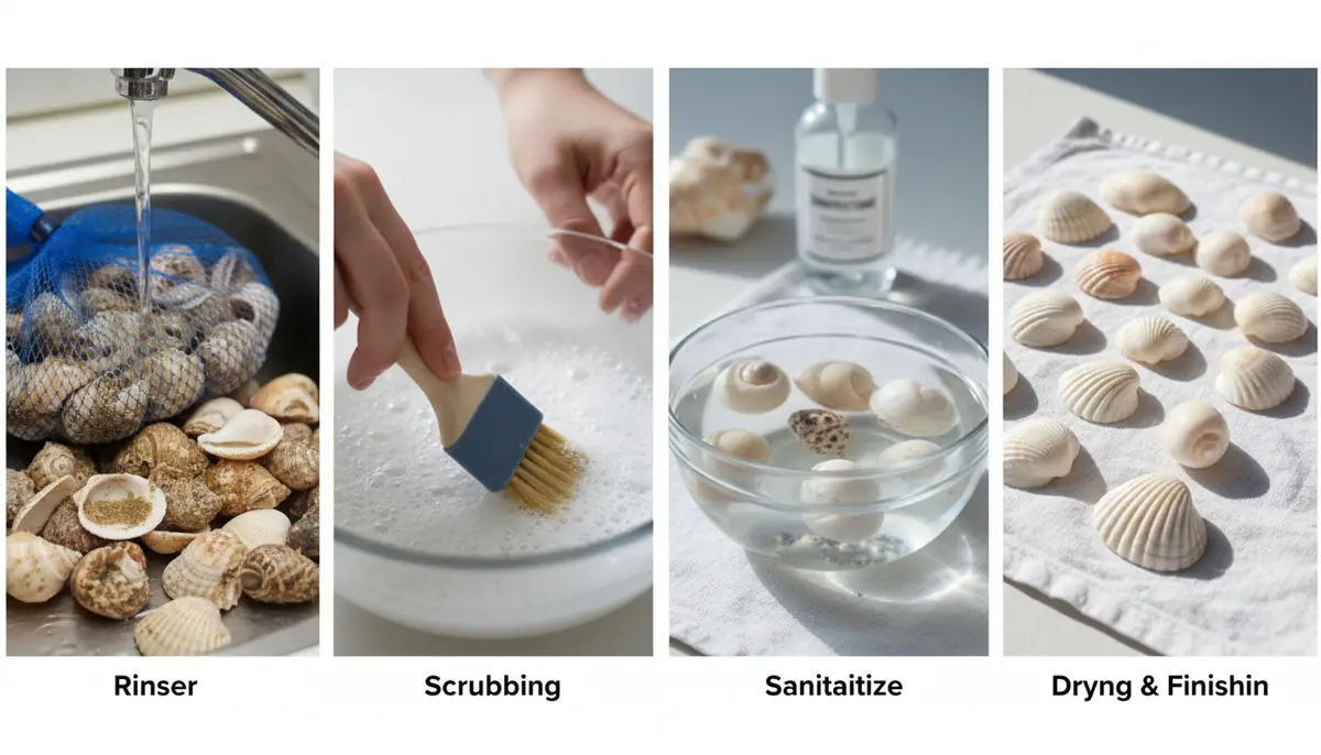 貝殻の洗浄・消毒方法を4ステップで解説