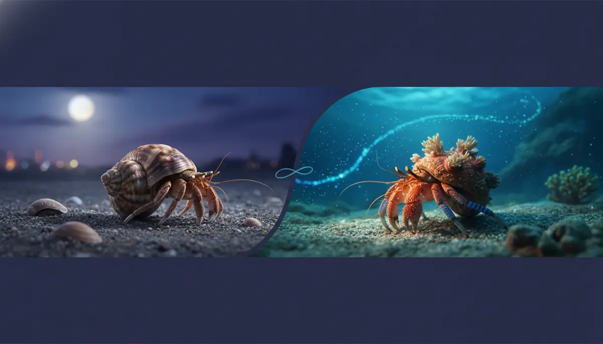 種類別の夜行性の違い｜オカヤドカリと海生ヤドカリ