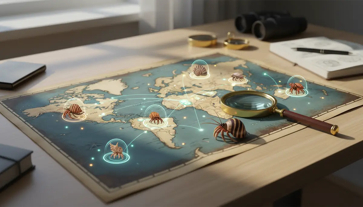 地域別ヤドカリ分布マップと観察スポット